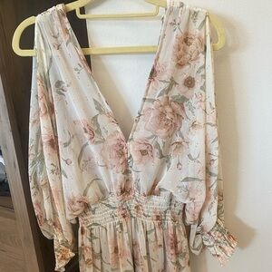 Pookie & Sebastian 3/4 Sleeve Mini Dress